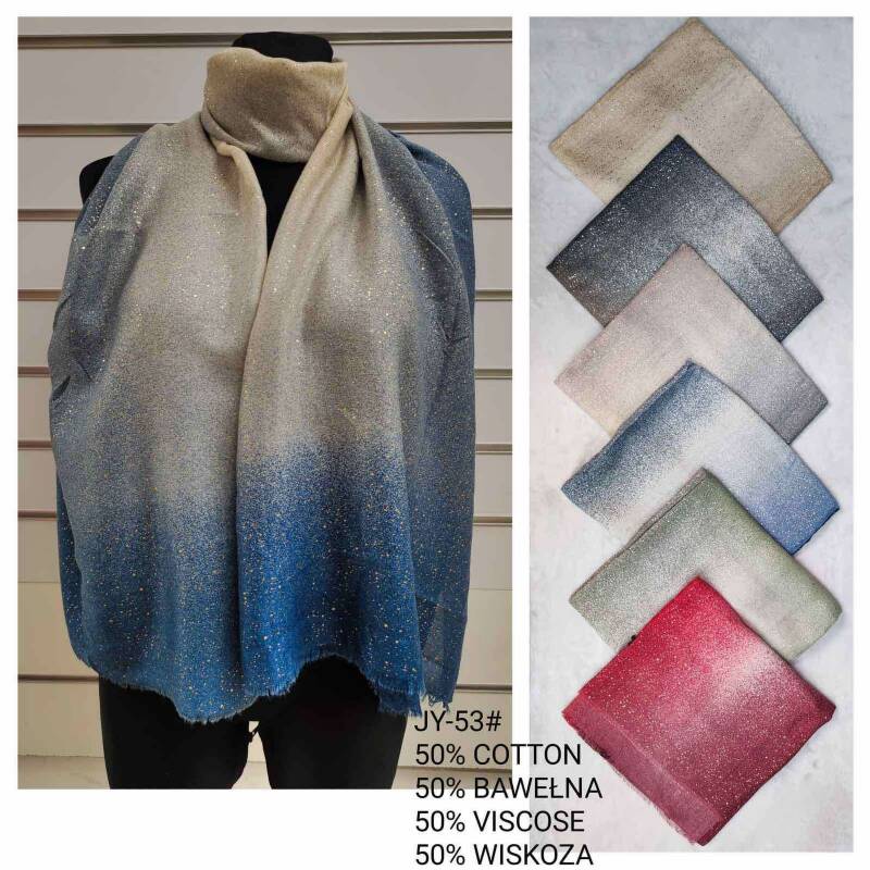 Szaliki damskie Roz Standard Mix kolor Paczka 12 szt